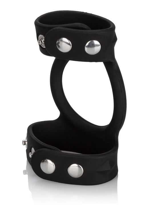 Bestel: Silicone Tri - Snap C & B Cage by CalExotics - bij Happytoys: de erotische sex webshop | liever Happy dan Easy ⭐⭐⭐⭐⭐ - Default Title - 12719 - BLACK