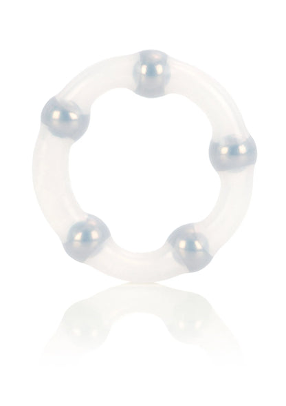 Bestel: Metallic Bead Ring by CalExotics - bij Happytoys: de erotische sex webshop | liever Happy dan Easy ⭐⭐⭐⭐⭐ - Default Title - 12722 - CLEAR