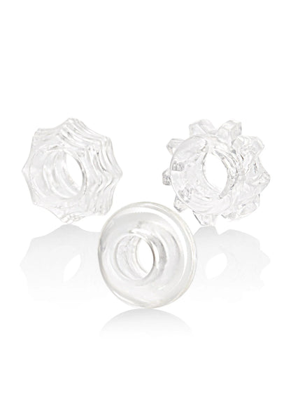 Bestel: Reversible Ring Set by CalExotics Rings - bij Happytoys: de erotische sex webshop | liever Happy dan Easy ⭐⭐⭐⭐⭐ - Clear - 12732 - CLEAR