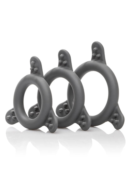 Bestel: CalExotics Pro Series Silicone Ring Set - bij Happytoys: de erotische sex webshop | liever Happy dan Easy ⭐⭐⭐⭐⭐ - Default Title - 12737 - BLACK