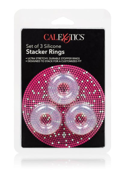 Bestel: Set of 3 Silicone Stacker Rings by CalExotics - bij Happytoys: de erotische sex webshop | liever Happy dan Easy ⭐⭐⭐⭐⭐