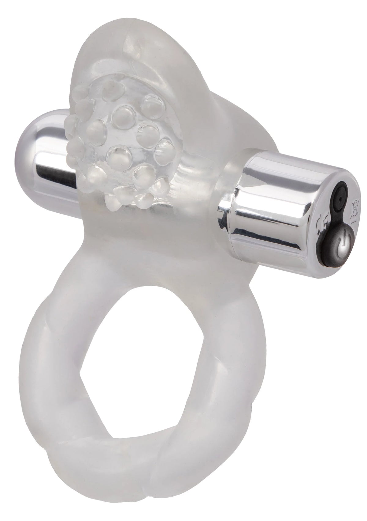 Bestel: Nubby Lover's Delight vibratong cockring by CalExotics - bij Happytoys: de erotische sex webshop | liever Happy dan Easy ⭐⭐⭐⭐⭐
