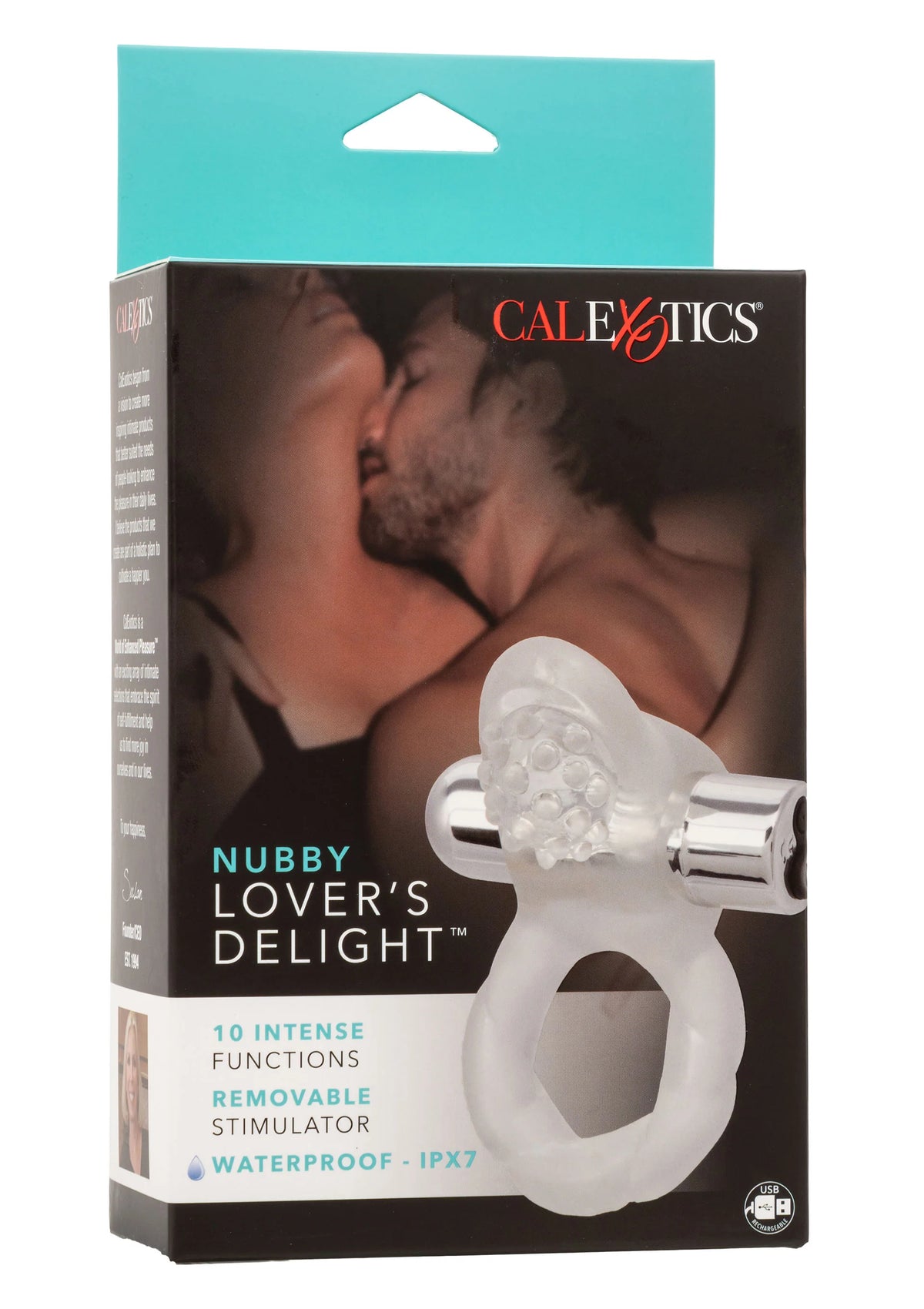 Bestel: Nubby Lover's Delight vibratong cockring by CalExotics - bij Happytoys: de erotische sex webshop | liever Happy dan Easy ⭐⭐⭐⭐⭐