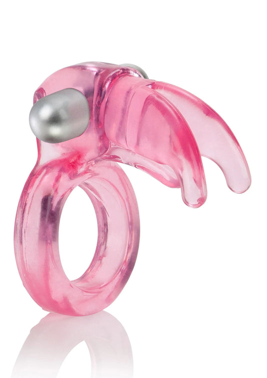 Bestel: Triple Clit Flicker vibrating cockring by CalExotics - bij Happytoys: de erotische sex webshop | liever Happy dan Easy ⭐⭐⭐⭐⭐ - Default Title - 12818 - PINK
