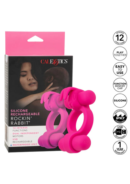 Bestel: Rechargeable Rockin Rabbit by CalExotics - bij Happytoys: de erotische sex webshop | liever Happy dan Easy ⭐⭐⭐⭐⭐