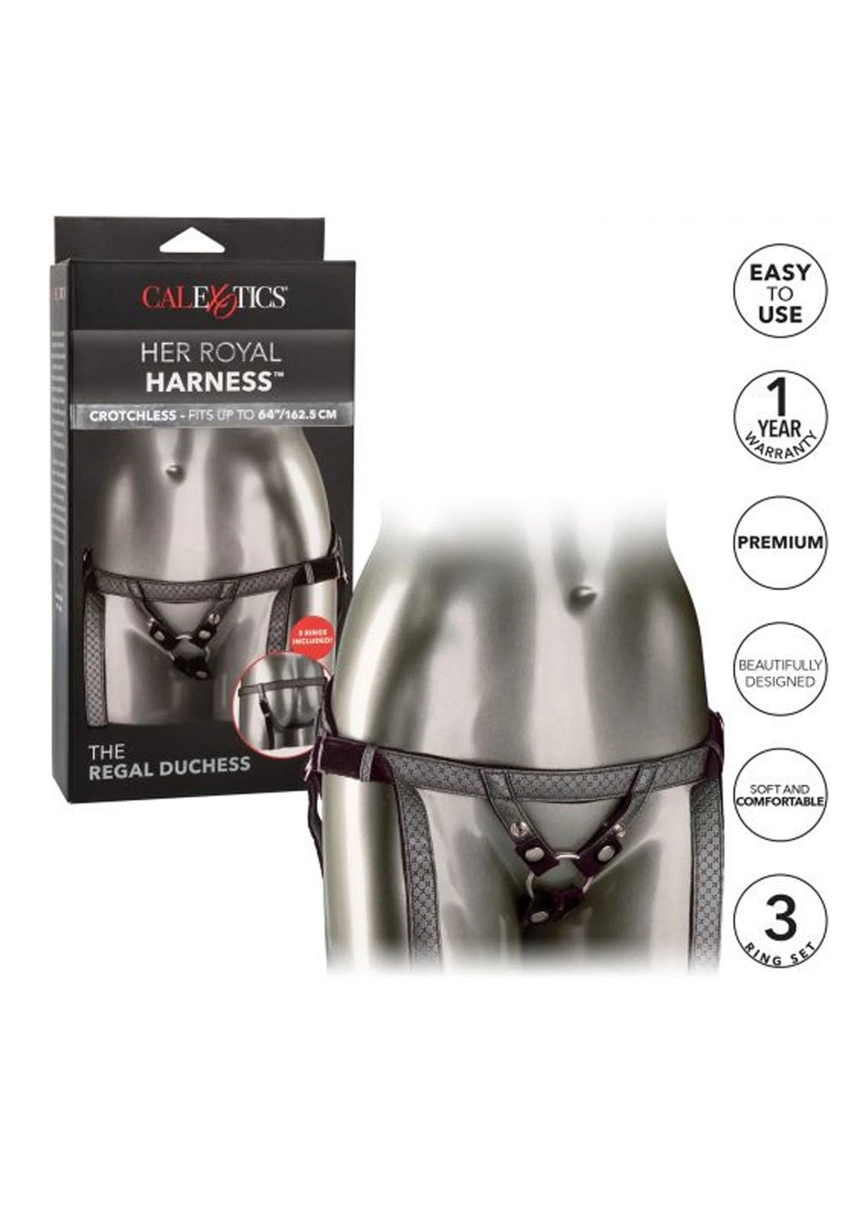 Bestel: The Regal Duchess by CalExotics Her Royal Harness - bij Happytoys: de erotische sex webshop | liever Happy dan Easy ⭐⭐⭐⭐⭐
