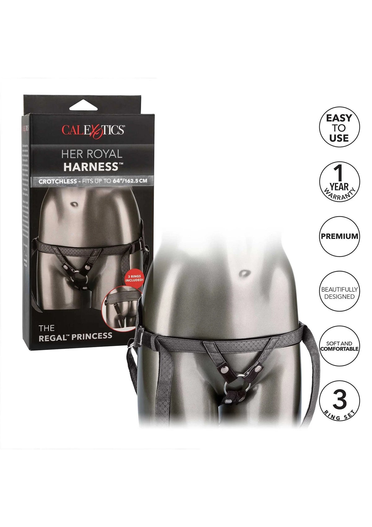 Bestel: The Regal Princess BDSM by CalExotics Her Royal Harness - bij Happytoys: de erotische sex webshop | liever Happy dan Easy ⭐⭐⭐⭐⭐