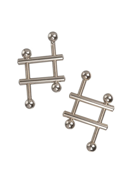 Bestel: Crossbar Nipple Vices by CalExotics - bij Happytoys: de erotische sex webshop | liever Happy dan Easy ⭐⭐⭐⭐⭐ - Default Title - 12915 - SILVER