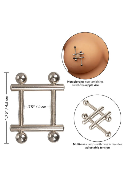 Bestel: Crossbar Nipple Vices by CalExotics - bij Happytoys: de erotische sex webshop | liever Happy dan Easy ⭐⭐⭐⭐⭐
