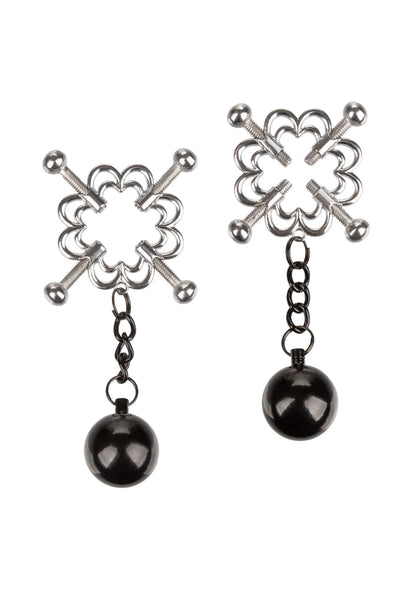 Bestel: 4 - Point Weighted Nipple Press by CalExotics - bij Happytoys: de erotische sex webshop | liever Happy dan Easy ⭐⭐⭐⭐⭐ - Default Title - 12916 - SILVER
