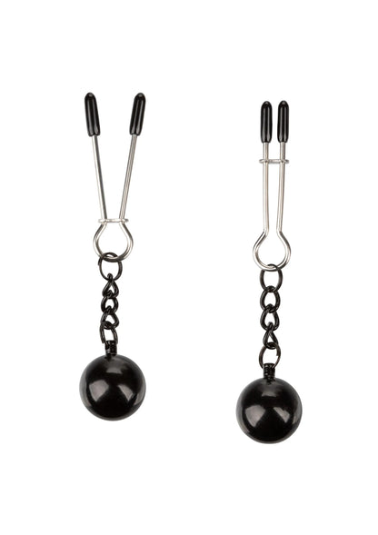 Bestel: Weighted Tweezer Nipple Clamps by CalExotics - bij Happytoys: de erotische sex webshop | liever Happy dan Easy ⭐⭐⭐⭐⭐ - Default Title - 12917 - BLACK