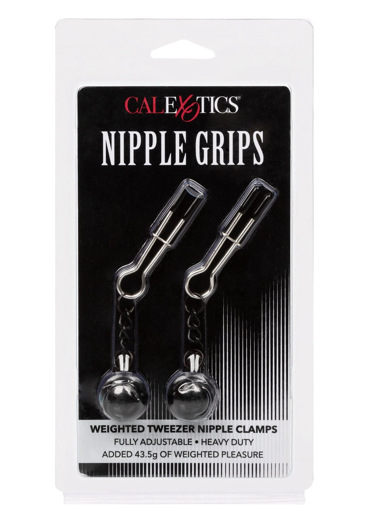 Bestel: Weighted Tweezer Nipple Clamps by CalExotics - bij Happytoys: de erotische sex webshop | liever Happy dan Easy ⭐⭐⭐⭐⭐