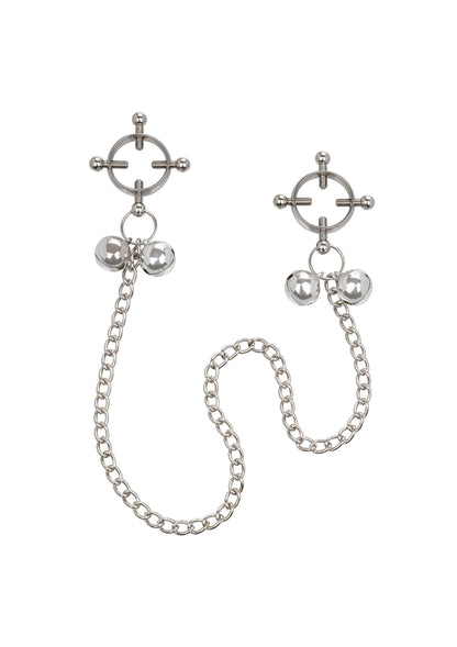 Bestel: 4 Point Nipple Press With Bells by CalExotics - bij Happytoys: de erotische sex webshop | liever Happy dan Easy ⭐⭐⭐⭐⭐ - Default Title - 12918 - METAL