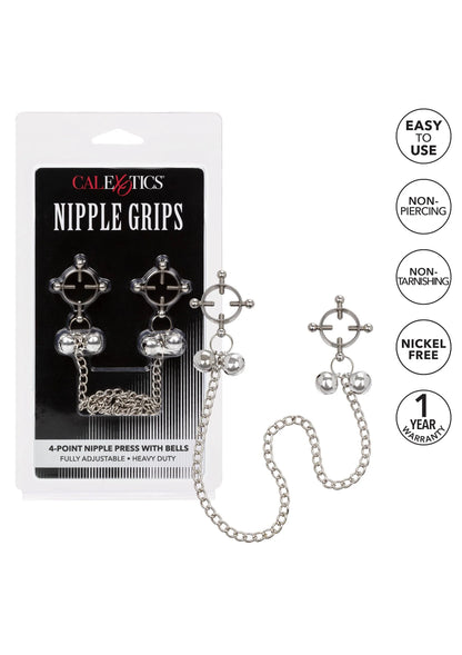 Bestel: 4 Point Nipple Press With Bells by CalExotics - bij Happytoys: de erotische sex webshop | liever Happy dan Easy ⭐⭐⭐⭐⭐