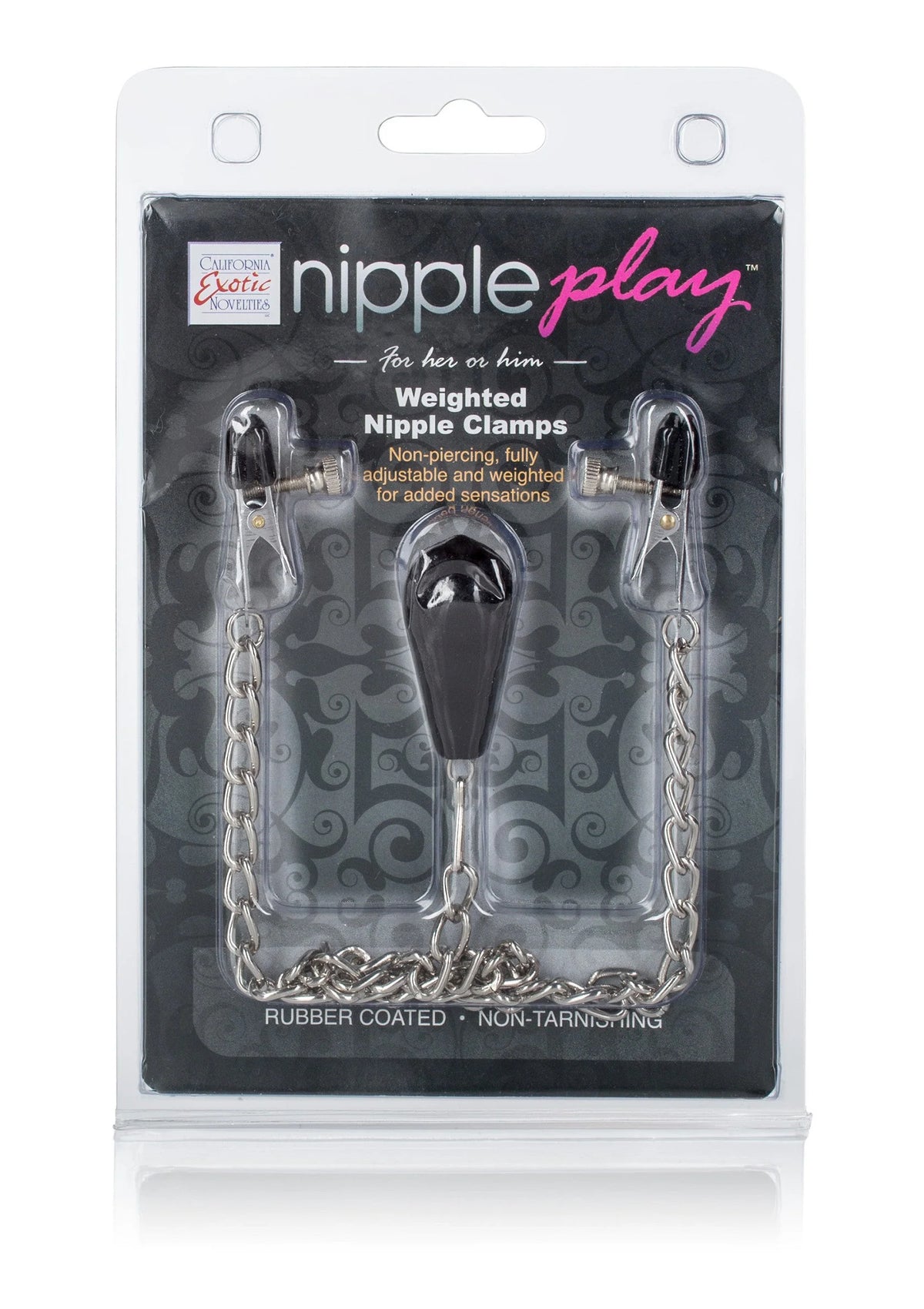 Bestel: Weighted Nipple Clamps by CalExotics - bij Happytoys: de erotische sex webshop | liever Happy dan Easy ⭐⭐⭐⭐⭐