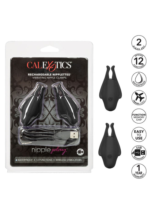 Bestel: Rechargeable Nipplettes by CalExotics Nipple Play - bij Happytoys: de erotische sex webshop | liever Happy dan Easy ⭐⭐⭐⭐⭐