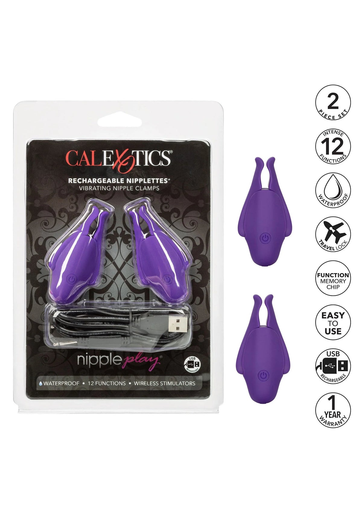 Bestel: Rechargeable Nipplettes by CalExotics Nipple Play - bij Happytoys: de erotische sex webshop | liever Happy dan Easy ⭐⭐⭐⭐⭐