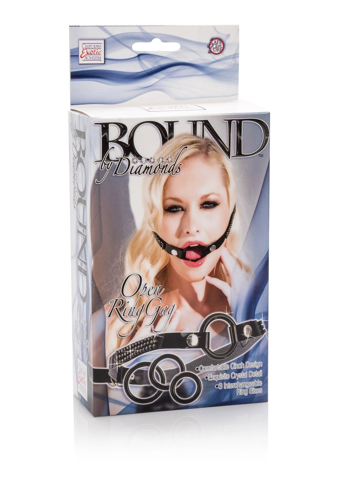 Bestel: Bound By Diamonds Open Ring Gag by CalExotics - bij Happytoys: de erotische sex webshop | liever Happy dan Easy ⭐⭐⭐⭐⭐