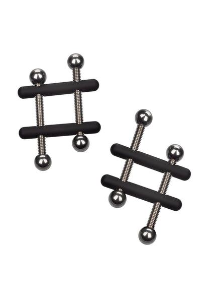 Bestel: Nipple Grips Power Grip Crossbar Nipple Vices by CalExotics - bij Happytoys: de erotische sex webshop | liever Happy dan Easy ⭐⭐⭐⭐⭐ - Default Title - 12967 - METAL