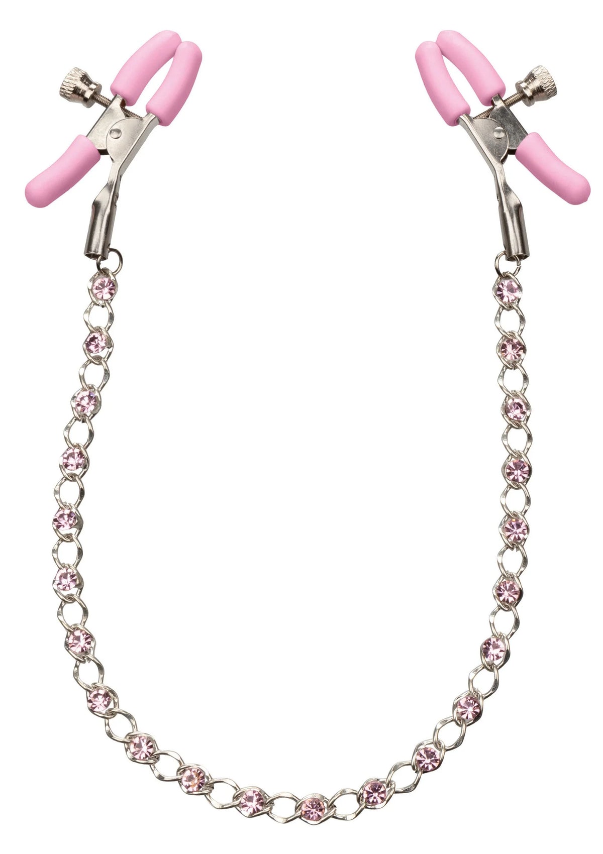 Bestel: Crystal Chain Nipple Clamps by CalExotics - bij Happytoys: de erotische sex webshop | liever Happy dan Easy ⭐⭐⭐⭐⭐ - Default Title - 12969 - PINK