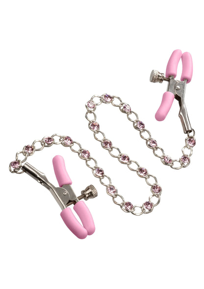 Bestel: Crystal Chain Nipple Clamps by CalExotics - bij Happytoys: de erotische sex webshop | liever Happy dan Easy ⭐⭐⭐⭐⭐