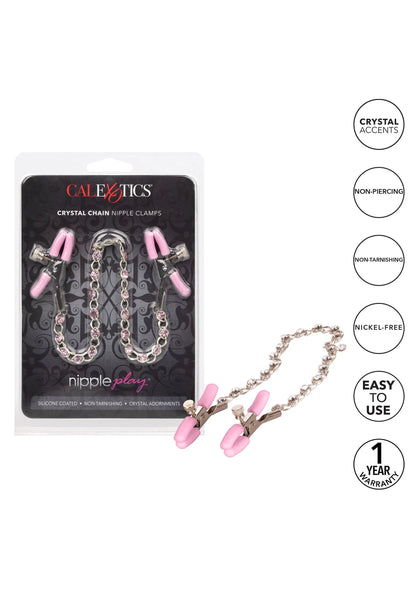 Bestel: Crystal Chain Nipple Clamps by CalExotics - bij Happytoys: de erotische sex webshop | liever Happy dan Easy ⭐⭐⭐⭐⭐