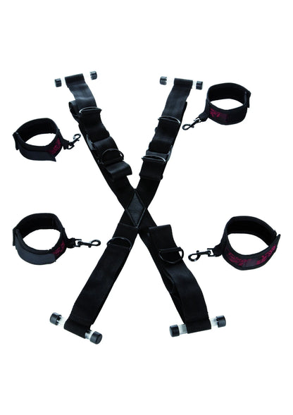 Bestel: Scandal Over The Door Cross by CalExotics - bij Happytoys: de erotische sex webshop | liever Happy dan Easy ⭐⭐⭐⭐⭐ - Default Title - 13009 - BLACK