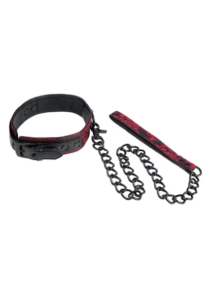 Bestel: Scandal Collar with Leash by CalExotics - bij Happytoys: de erotische sex webshop | liever Happy dan Easy ⭐⭐⭐⭐⭐ - Default Title - 13012 - BLACK