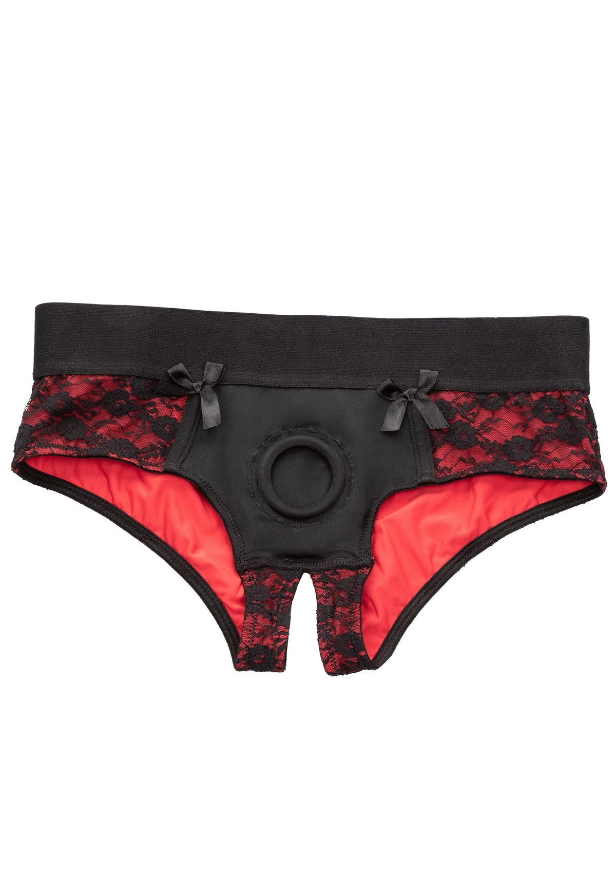 Bestel: Scandal Crotchless Pegging Panty Set S/M by CalExotics - bij Happytoys: de erotische sex webshop | liever Happy dan Easy ⭐⭐⭐⭐⭐ - Default Title - 13039 - BLACK