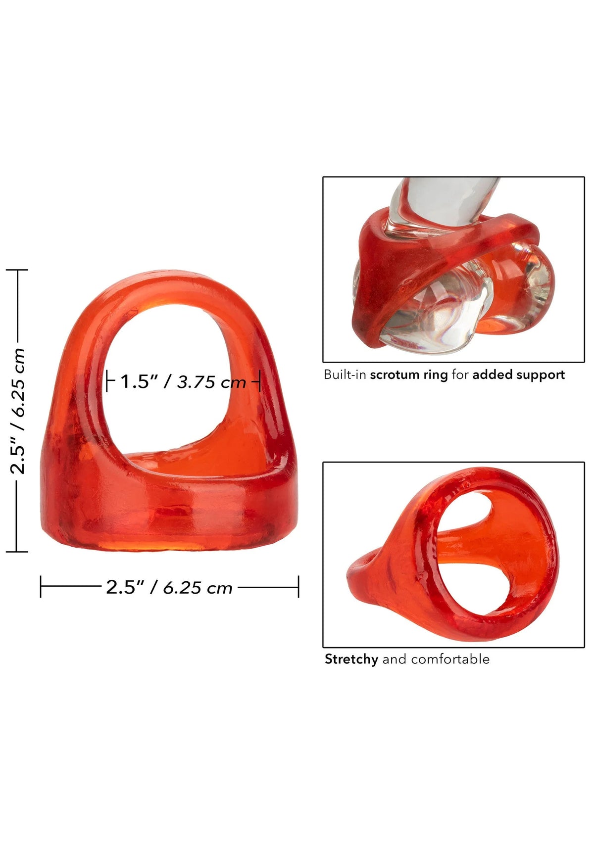 Bestel: COLT XL Snug Tugger Cockring by CalExotics - bij Happytoys: de erotische sex webshop | liever Happy dan Easy ⭐⭐⭐⭐⭐