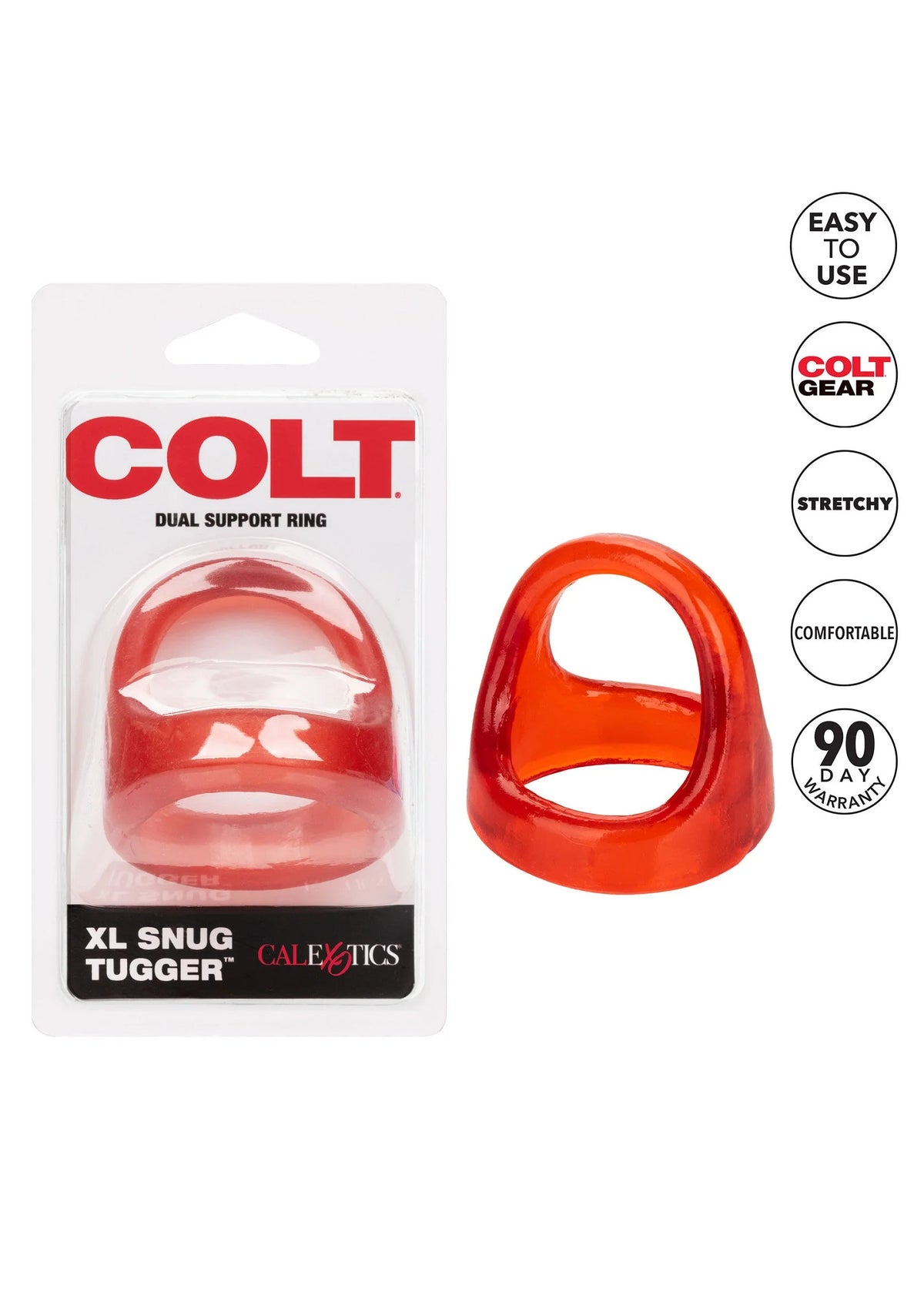Bestel: COLT XL Snug Tugger Cockring by CalExotics - bij Happytoys: de erotische sex webshop | liever Happy dan Easy ⭐⭐⭐⭐⭐