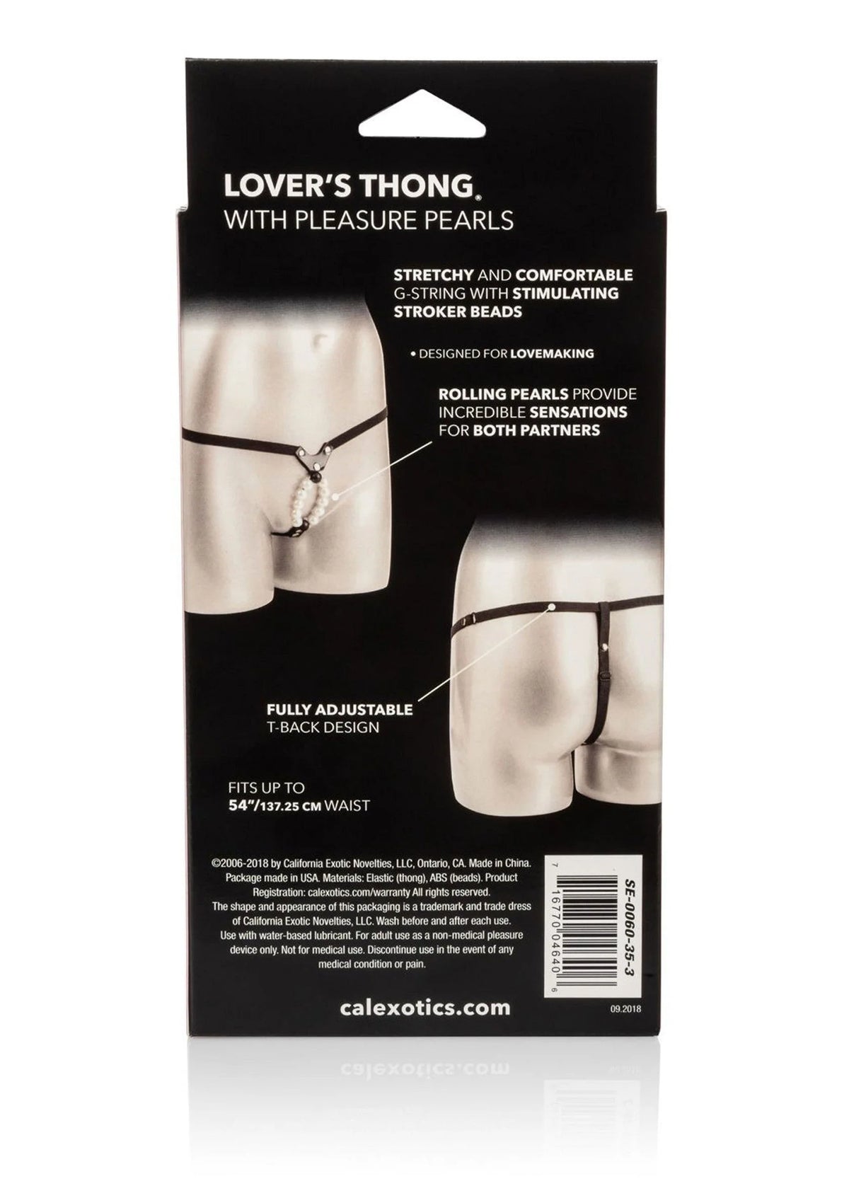 Bestel: Lover's Thong with Pleasure Pearls by CalExotics - bij Happytoys: de erotische sex webshop | liever Happy dan Easy ⭐⭐⭐⭐⭐