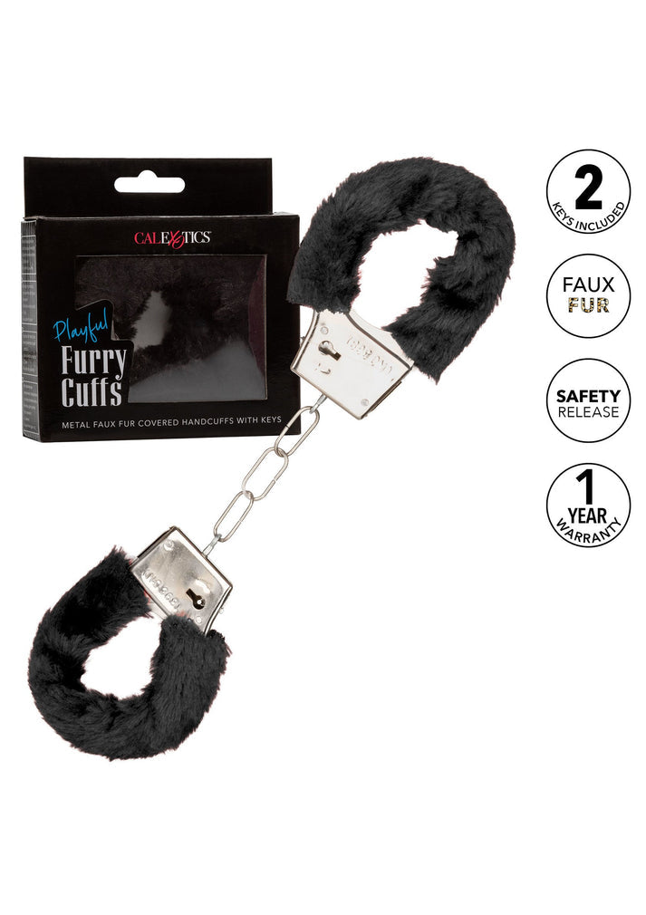 Bestel: Playful Furry Cuffs by CalExotics - bij Happytoys: de erotische sex webshop | liever Happy dan Easy ⭐⭐⭐⭐⭐