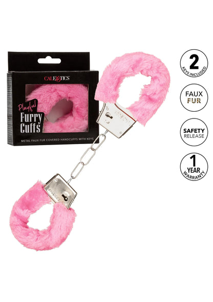 Bestel: Playful Furry Cuffs by CalExotics - bij Happytoys: de erotische sex webshop | liever Happy dan Easy ⭐⭐⭐⭐⭐
