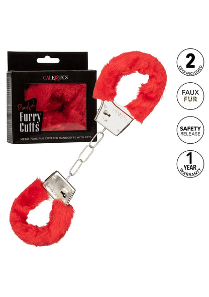 Bestel: Playful Furry Cuffs by CalExotics - bij Happytoys: de erotische sex webshop | liever Happy dan Easy ⭐⭐⭐⭐⭐