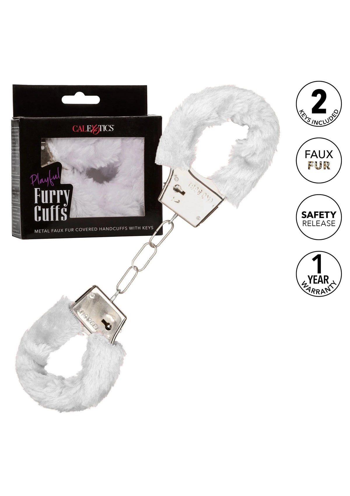 Bestel: Playful Furry Cuffs by CalExotics - bij Happytoys: de erotische sex webshop | liever Happy dan Easy ⭐⭐⭐⭐⭐