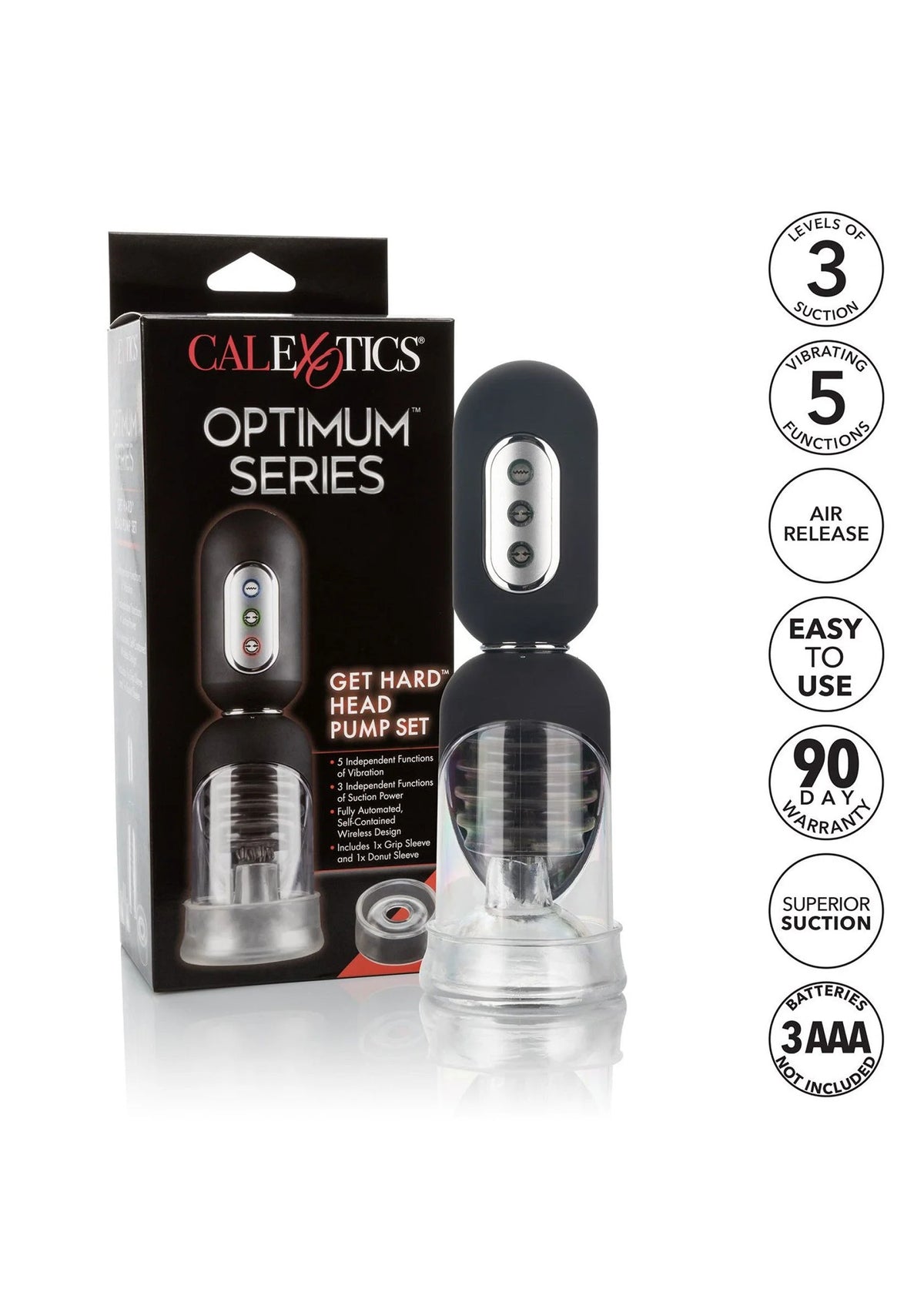 Bestel: Optimum Series Get Hard Head Pump Set by CalExotics - bij Happytoys: de erotische sex webshop | liever Happy dan Easy ⭐⭐⭐⭐⭐