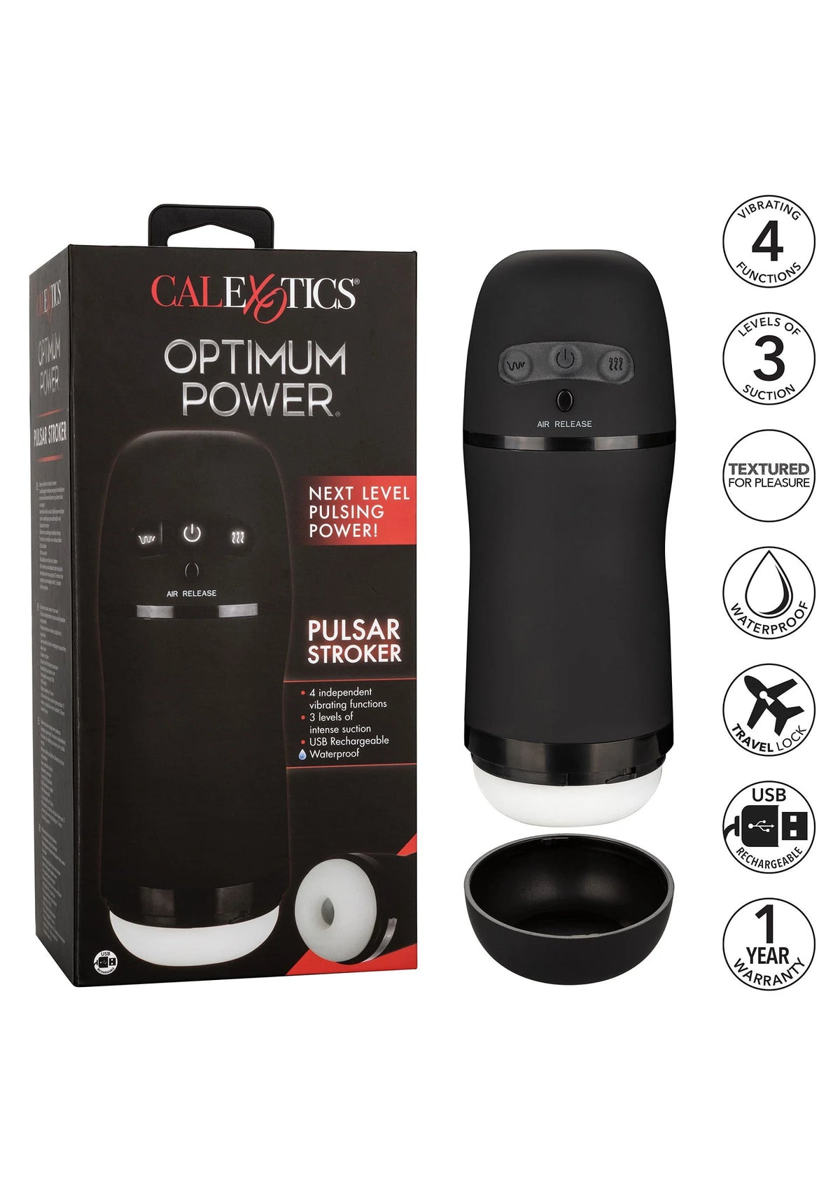 Bestel: Optimum Power Pulsar Stroker by CalExotics - bij Happytoys: de erotische sex webshop | liever Happy dan Easy ⭐⭐⭐⭐⭐