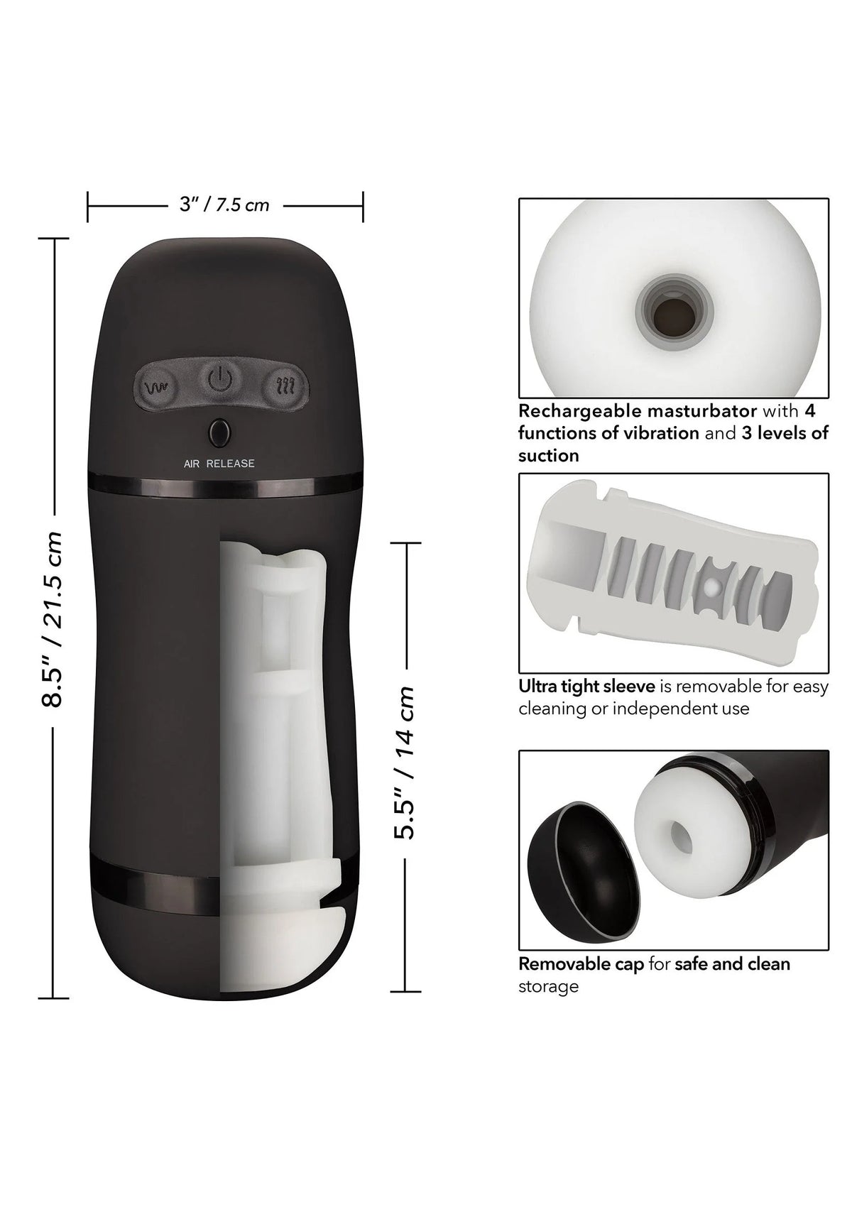 Bestel: Optimum Power Pulsar Stroker by CalExotics - bij Happytoys: de erotische sex webshop | liever Happy dan Easy ⭐⭐⭐⭐⭐