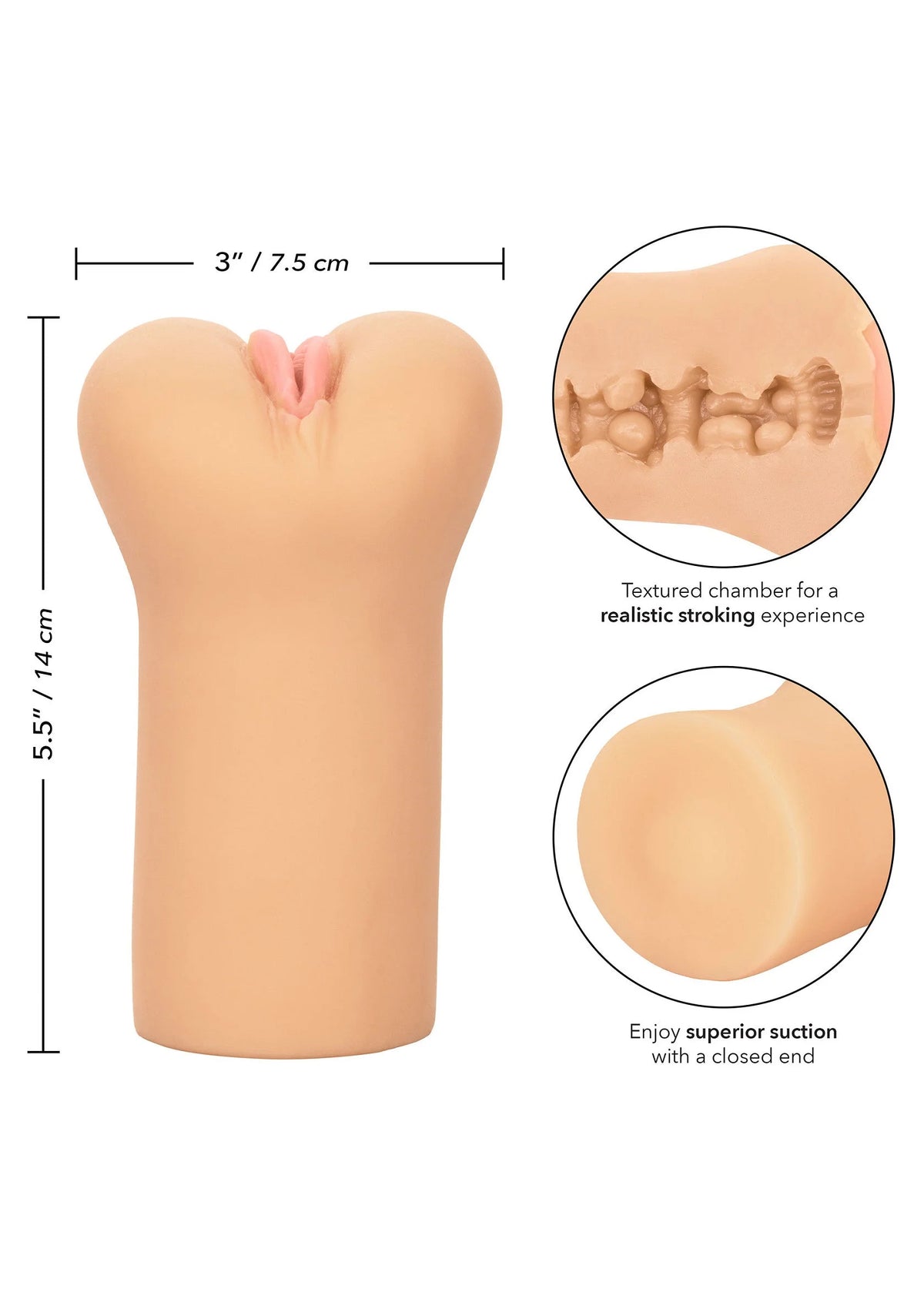 Bestel: Cheap Thrills The Flight Attendant Stroker by CalExotics - bij Happytoys: de erotische sex webshop | liever Happy dan Easy ⭐⭐⭐⭐⭐