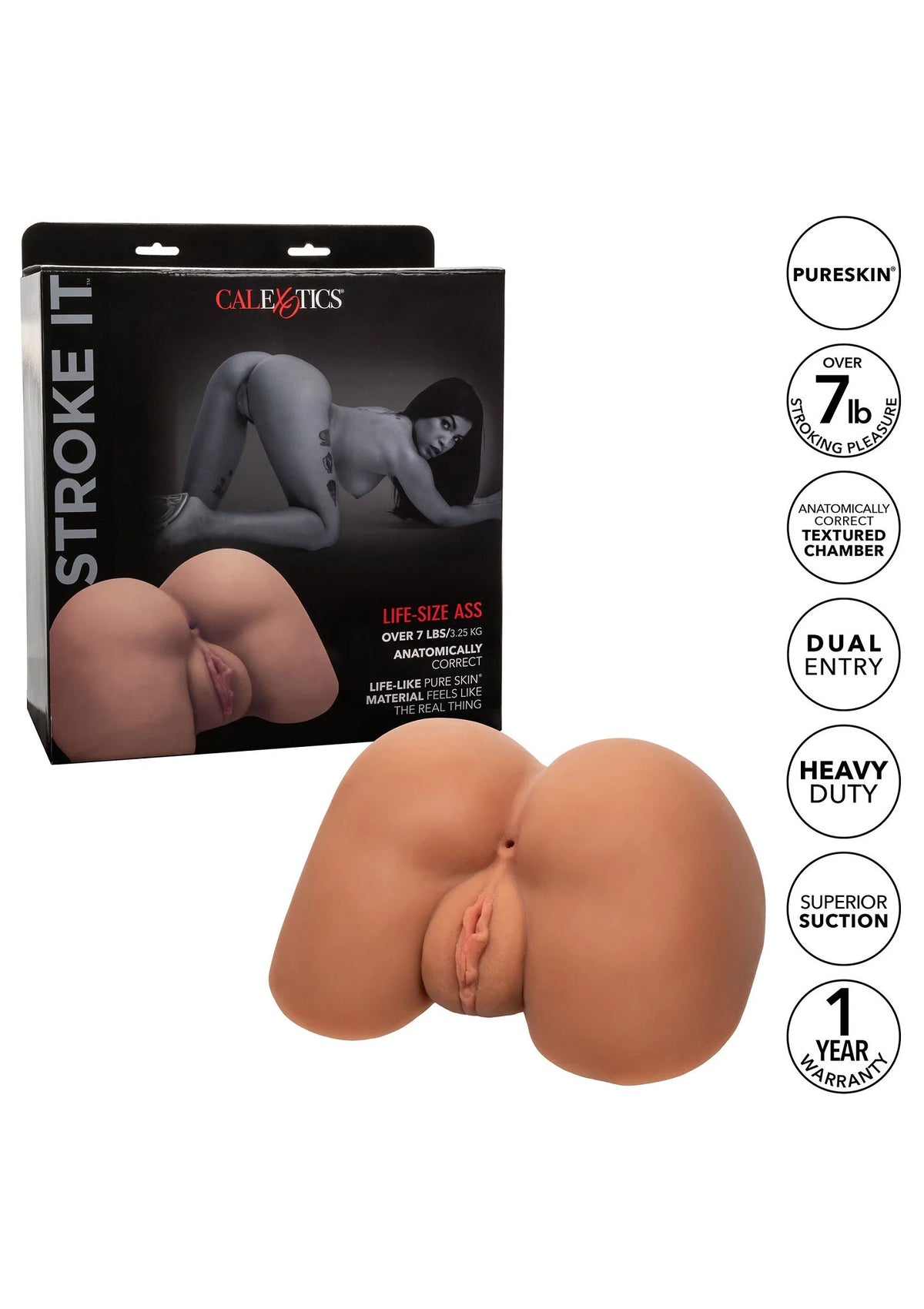 Bestel: Stroke It Life size Ass Skin by CalExotics - bij Happytoys: de erotische sex webshop | liever Happy dan Easy ⭐⭐⭐⭐⭐