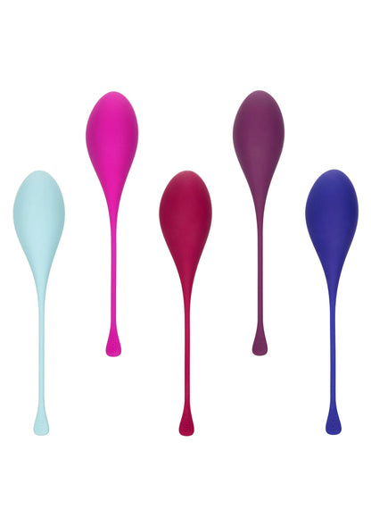 Bestel: Kegel Training 5 - Piece Set bekkenbodem trainer by CalExotics - bij Happytoys: de erotische sex webshop | liever Happy dan Easy ⭐⭐⭐⭐⭐ - Default Title - 13538 - MULTICOLOR