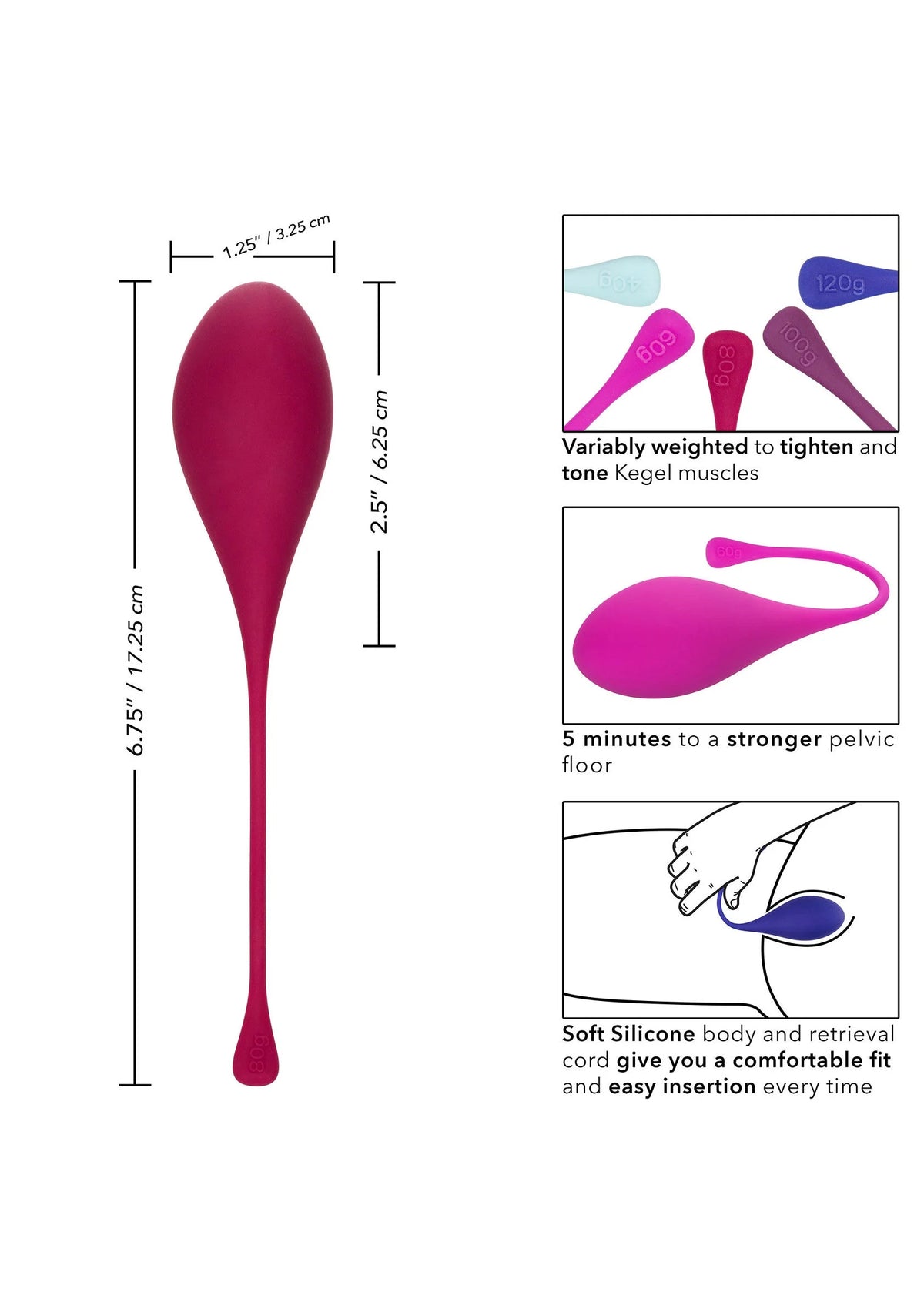 Bestel: Kegel Training 5 - Piece Set bekkenbodem trainer by CalExotics - bij Happytoys: de erotische sex webshop | liever Happy dan Easy ⭐⭐⭐⭐⭐