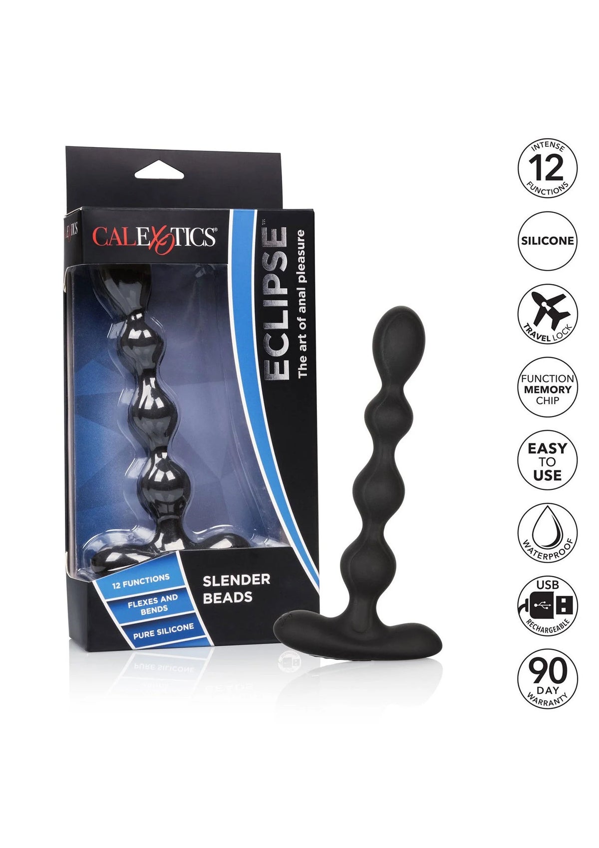 Bestel: Eclipse Slender Vibrating Anal Beads by CalExotics - bij Happytoys: de erotische sex webshop | liever Happy dan Easy ⭐⭐⭐⭐⭐