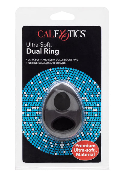Bestel: Ultra - Soft Dual Ring Cock & Scrotum ring by CalExotics - bij Happytoys: de erotische sex webshop | liever Happy dan Easy ⭐⭐⭐⭐⭐