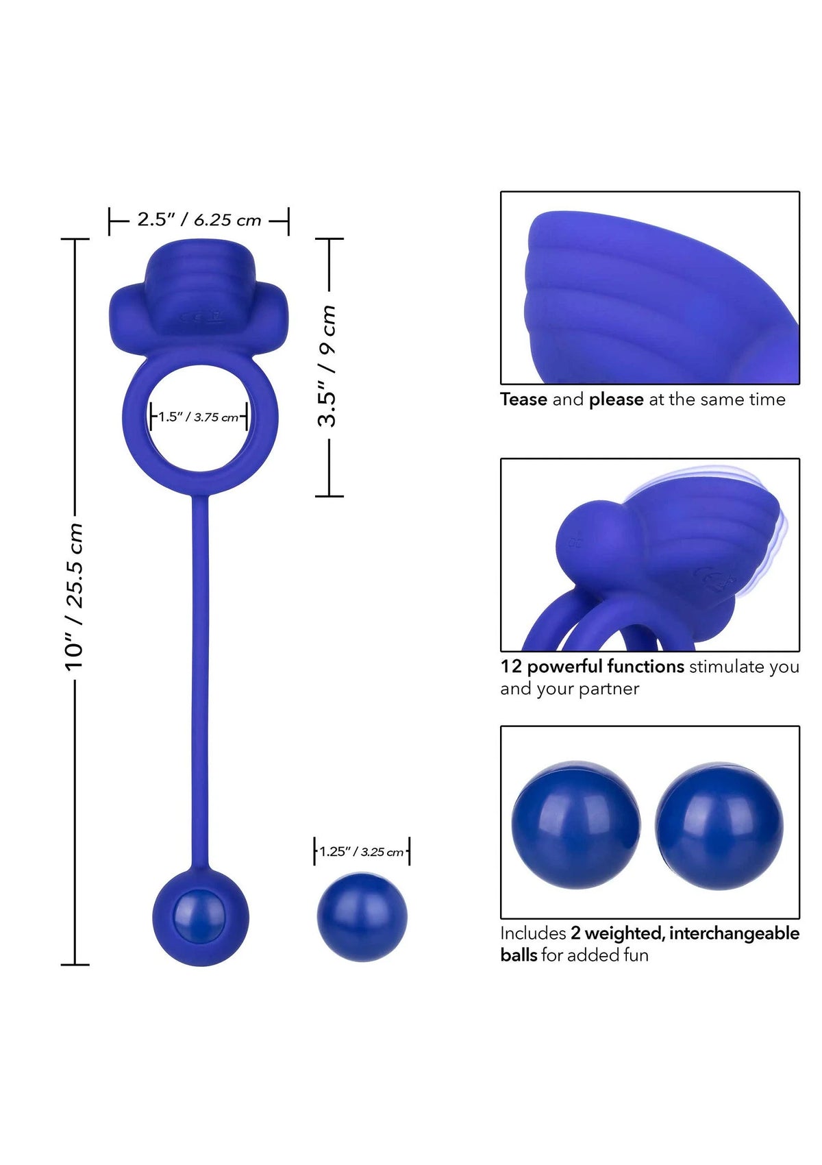 Bestel: Silicone Rechargeable Dual Rockin' Rim Enhancer by CalExotics - bij Happytoys: de erotische sex webshop | liever Happy dan Easy ⭐⭐⭐⭐⭐