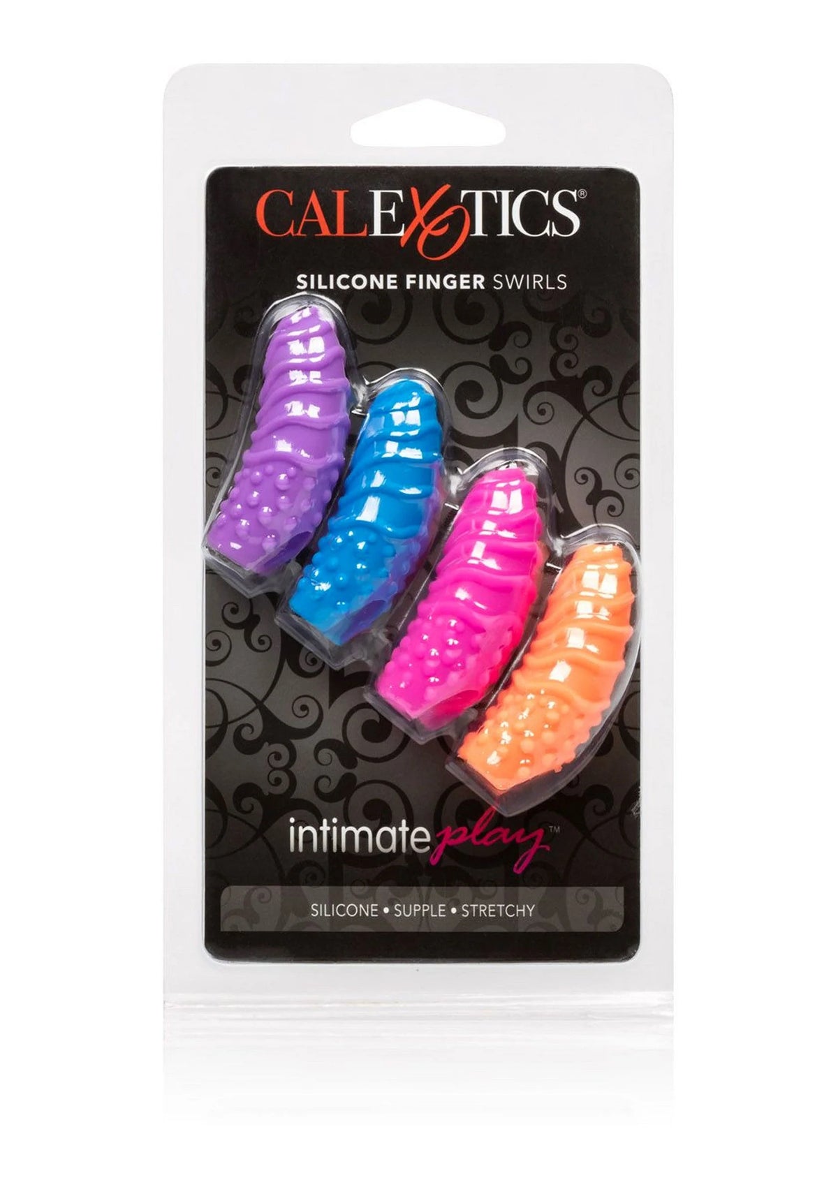 Bestel: Intimate Play Silicone Finger Swirls finger sleeve by CalExotics - bij Happytoys: de erotische sex webshop | liever Happy dan Easy ⭐⭐⭐⭐⭐
