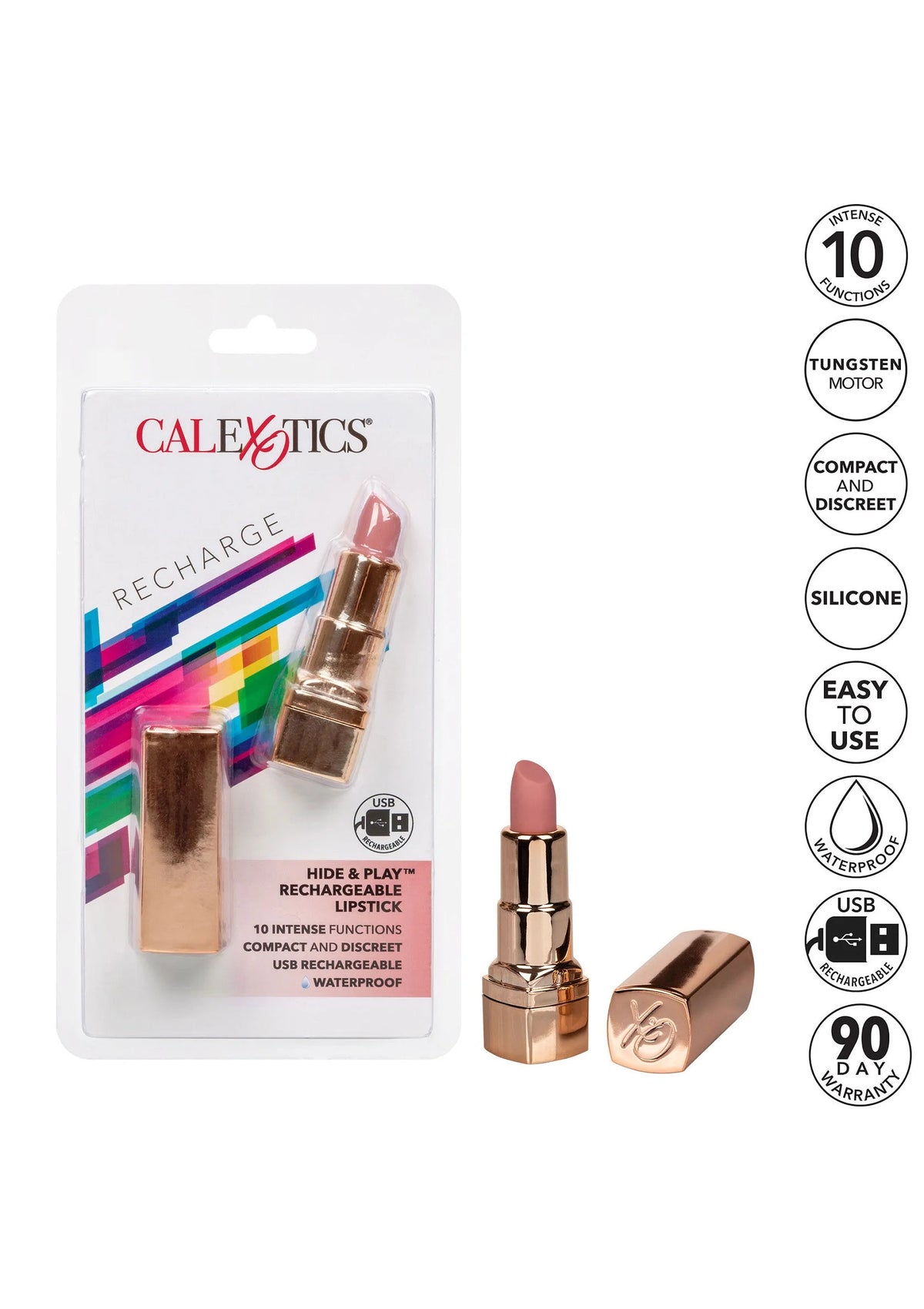 Bestel: Hide & Play Lipstick Rechargeable by CalExotics - bij Happytoys: de erotische sex webshop | liever Happy dan Easy ⭐⭐⭐⭐⭐