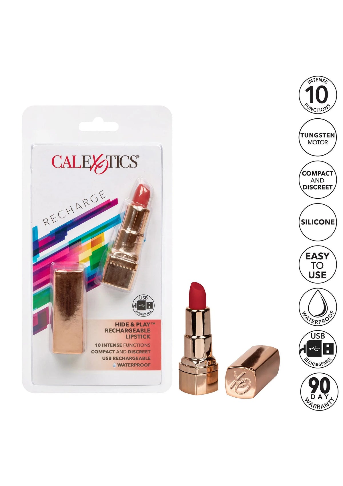 Bestel: Hide & Play Lipstick Rechargeable by CalExotics - bij Happytoys: de erotische sex webshop | liever Happy dan Easy ⭐⭐⭐⭐⭐