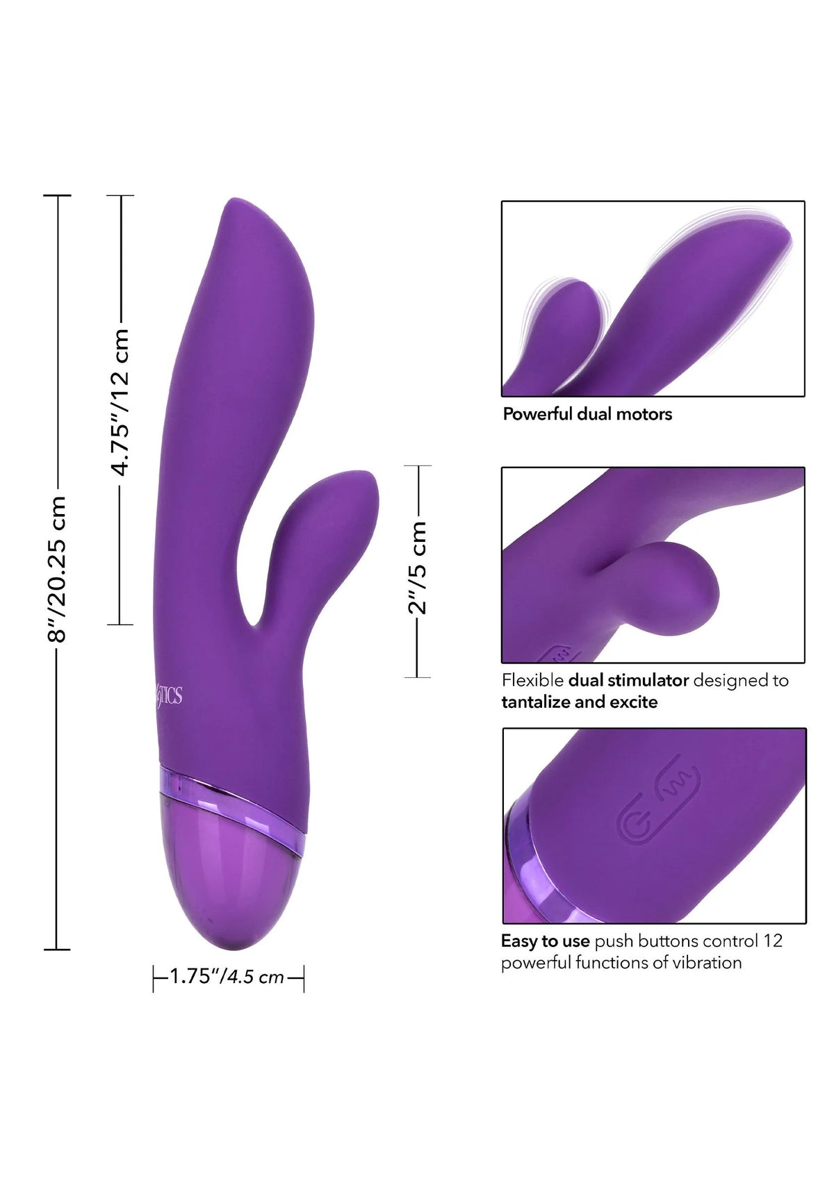 Bestel: Aura Dual Lover by CalExotics - bij Happytoys: de erotische sex webshop | liever Happy dan Easy ⭐⭐⭐⭐⭐